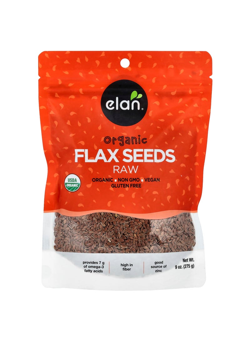 Organic Flax Seeds, Raw, 9 oz (275 g)